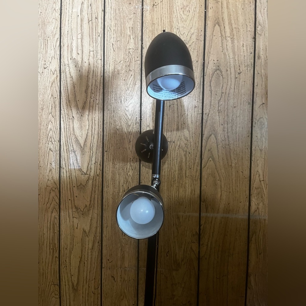 Sleek Black Dual Head Wall Light